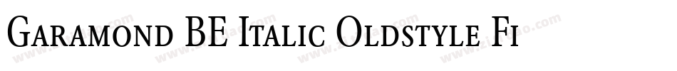 Garamond BE Italic Oldstyle Figures字体转换